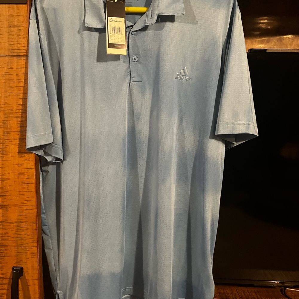 adidas Men's Sky Blue Performance Polo